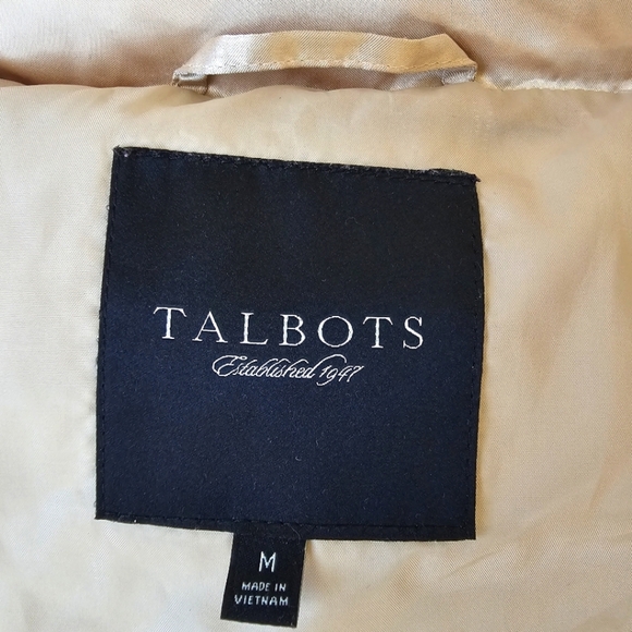 Women’s Talbots Duck Down Feather Vest Gold In Color Zip Up ,Pockets, Medium - Picture 10 of 13